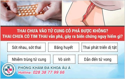 thai chưa vào tử cung có phá được không thai chưa vào tử cung có phá được không
